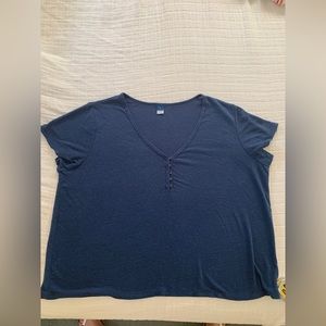 Old Navy Linen Henley